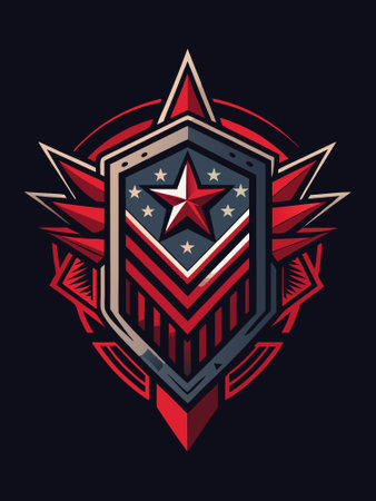 American flag illustration for t-shirt graphicsのイラスト素材