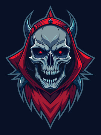 Skull dark illustration for t-shirt graphics