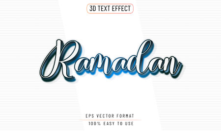 Luxury Text in 3D Style. Editable Text Effect.のイラスト素材