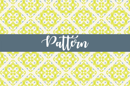 Seamless pattern with geometric ornament. Hand drawn vector illustration.のイラスト素材