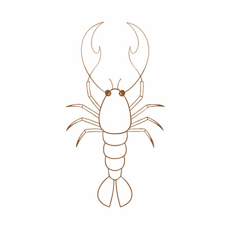 Crawfish illustration on white backgroundのイラスト素材