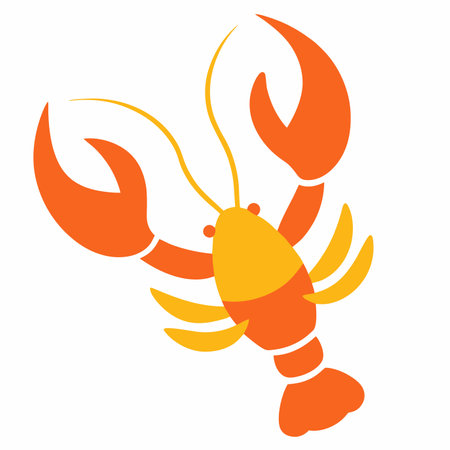 Crawfish illustration on white backgroundのイラスト素材