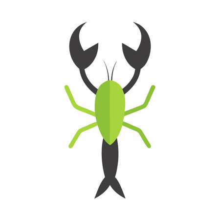 Crawfish illustration on white backgroundのイラスト素材