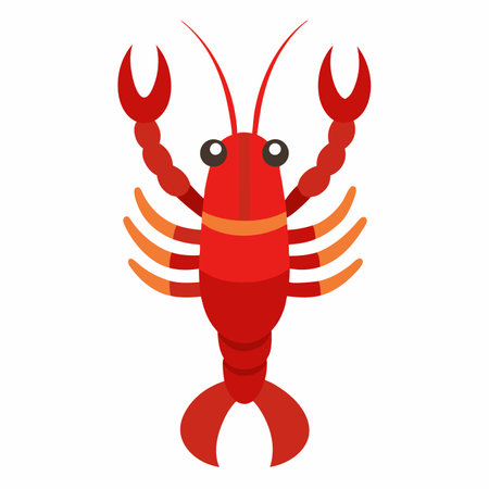 Crawfish illustration on white backgroundのイラスト素材