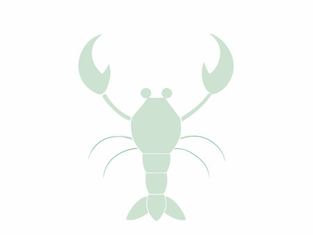 Crawfish illustration on white backgroundのイラスト素材