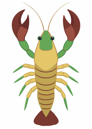 Crawfish illustration on white backgroundのイラスト素材
