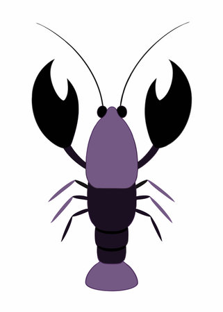 Crawfish illustration on white backgroundのイラスト素材