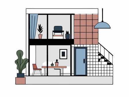 Home vector illustration on white backgroundのイラスト素材