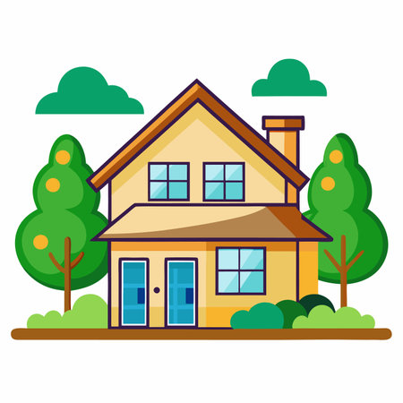 Home vector illustration on white backgroundのイラスト素材