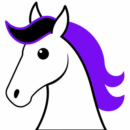 Horse illustration on white backgroundのイラスト素材