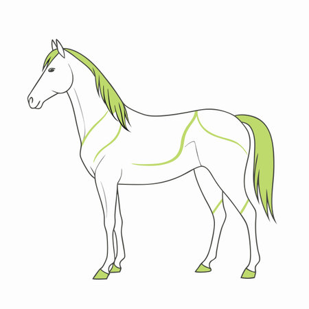 Horse illustration on white backgroundのイラスト素材