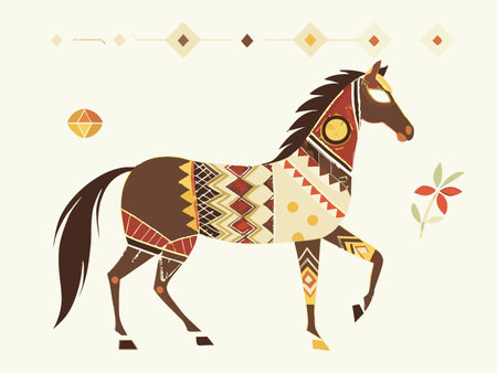 Horse illustration on white backgroundのイラスト素材