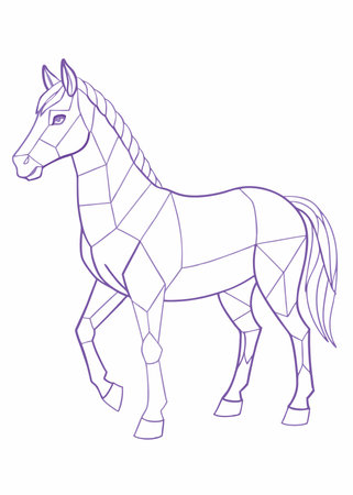 Horse illustration on white backgroundのイラスト素材