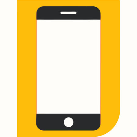 Phone blank display illustration on white backgroundのイラスト素材