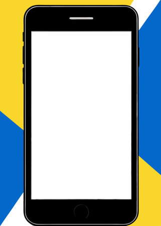 Phone blank display illustration on white backgroundのイラスト素材