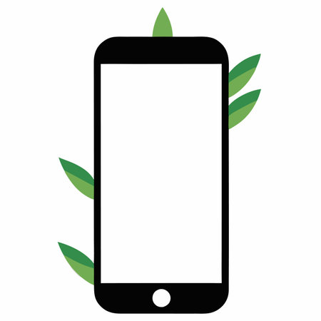 Phone blank display illustration on white backgroundのイラスト素材