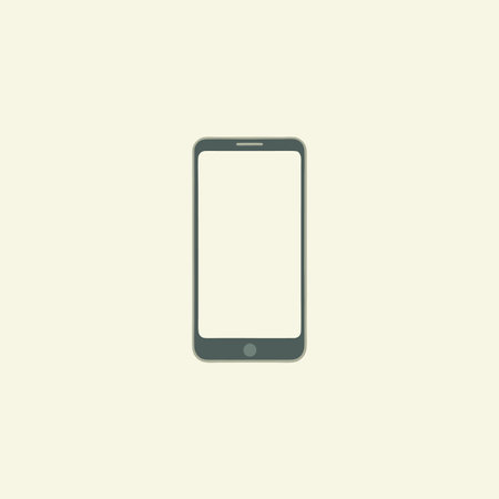 Phone blank display illustration on white backgroundのイラスト素材