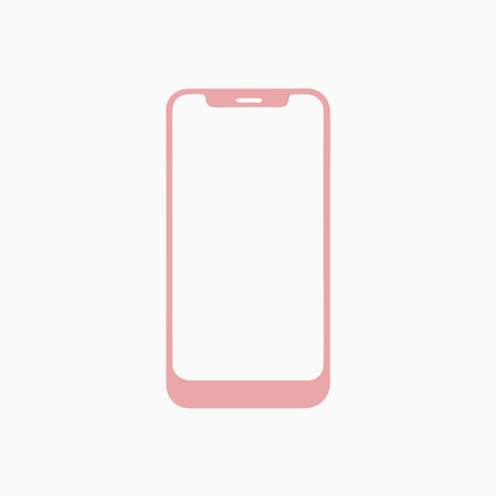 Phone blank display illustration on white backgroundのイラスト素材
