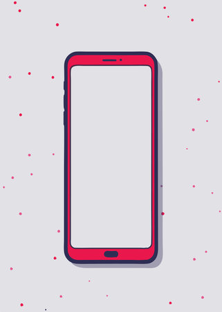 Phone blank display illustration on white backgroundのイラスト素材