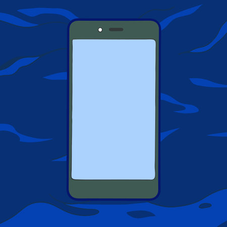 Phone blank display illustration on white backgroundのイラスト素材