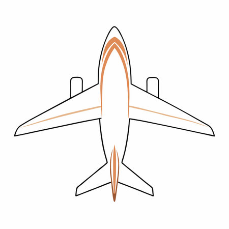 Airplane logo illustration on white backgroundのイラスト素材