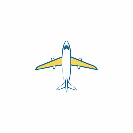 Airplane logo illustration on white backgroundのイラスト素材
