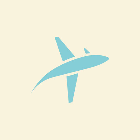 Airplane logo illustration on white backgroundのイラスト素材