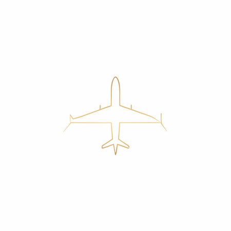 Airplane logo illustration on white backgroundのイラスト素材