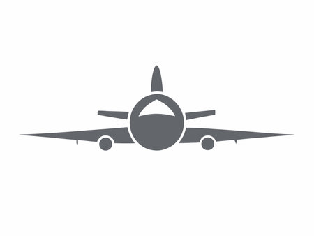 Airplane logo illustration on white backgroundのイラスト素材
