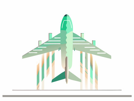 Airplane logo illustration on white backgroundのイラスト素材