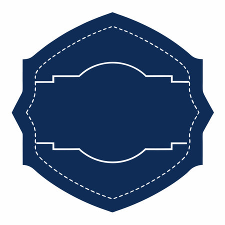Denim label vector on white backgroundのイラスト素材