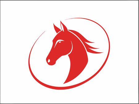 Horse logo illustration on white backgroundのイラスト素材