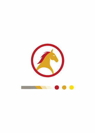 Horse logo illustration on white backgroundのイラスト素材