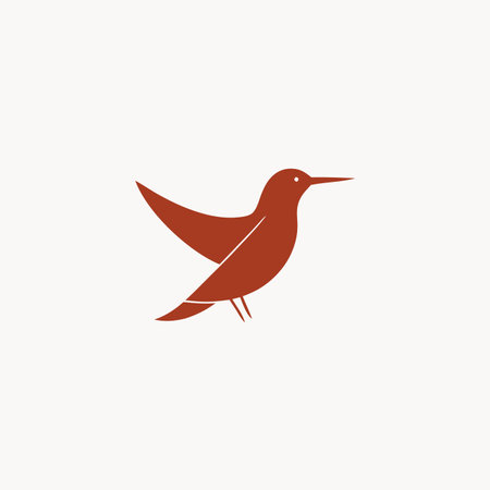 Minimalist bird logo on white backgroundのイラスト素材