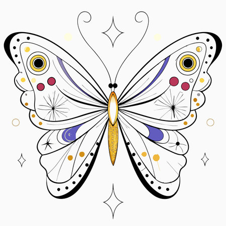 Butterfly vector illustration on white backgroundのイラスト素材