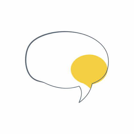 Speech bubble vector on white backgroundのイラスト素材