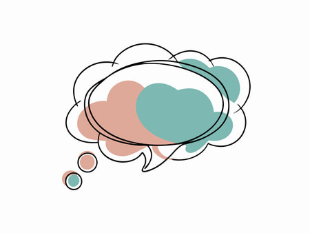 Speech bubble vector on white backgroundのイラスト素材