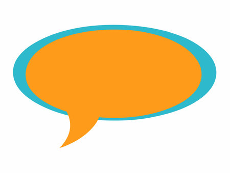 Speech bubble vector on white backgroundのイラスト素材