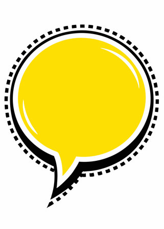 Speech bubble vector on white backgroundのイラスト素材