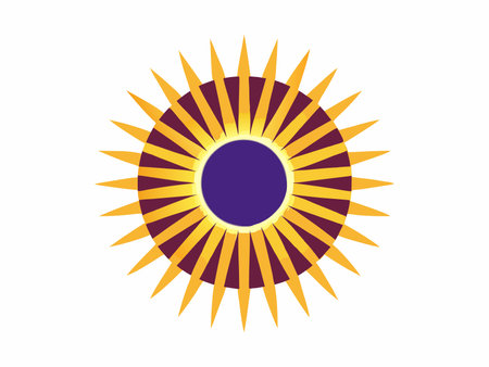 Sunburst vector illustration on white backgroundのイラスト素材