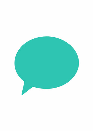 Speech bubble vector on white background