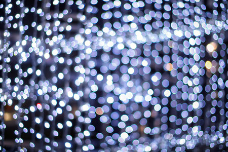 Abstract circular bokeh background of Christmaslight. New Year background.
