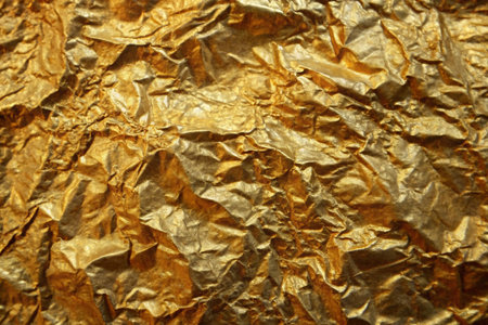 Gold foil shiny paper texture background for wall paper decoration element