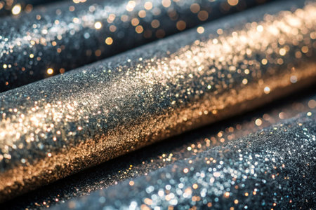 Golden glitter texture backgroundの写真素材