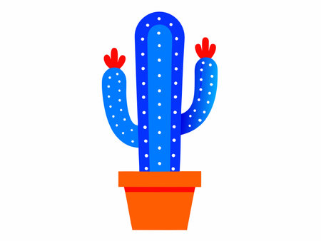 Cactus vector illustration on white backgroundのイラスト素材
