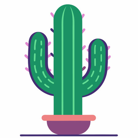 Cactus vector illustration on white backgroundのイラスト素材
