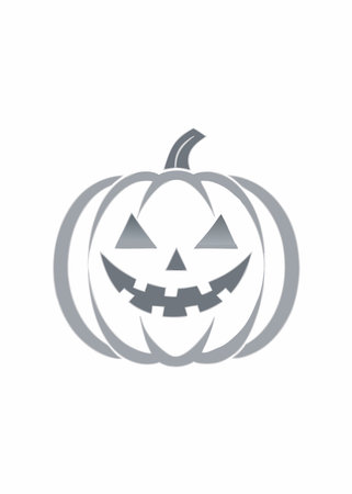 Halloween pumpkin realistic vector on white backgroundのイラスト素材
