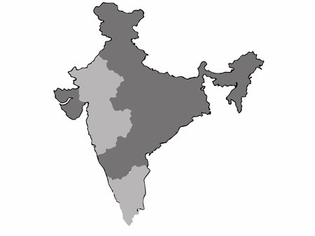 India map vector on white backgroundのイラスト素材
