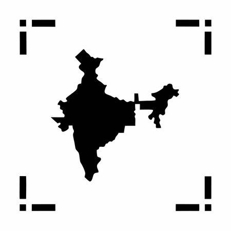 India map vector on white backgroundのイラスト素材