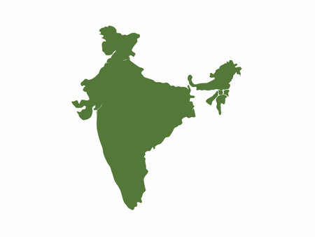 India map vector on white backgroundのイラスト素材